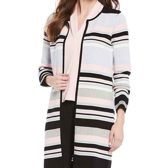 CALVIN KLEIN COLORBLOCK CARDIGAN BLACK MULTI NWT - Picture 8 of 9